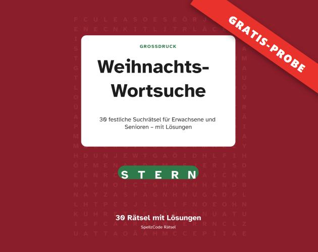 Weihnachts-Suchsel kostenlos zum Ausdrucken