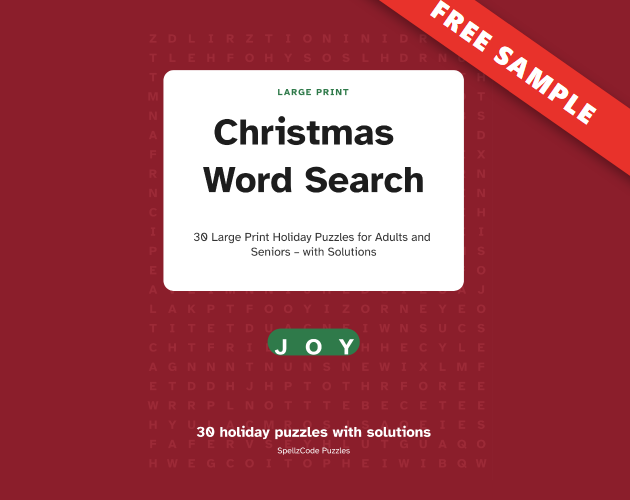 Free printable Christmas word search