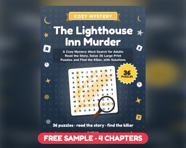 Free printable murder mystery word search