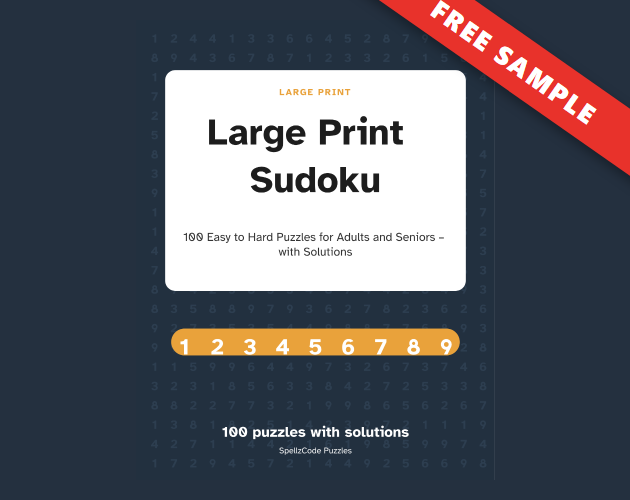 Free large print Sudoku printables