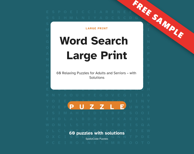 Free large print word search printables