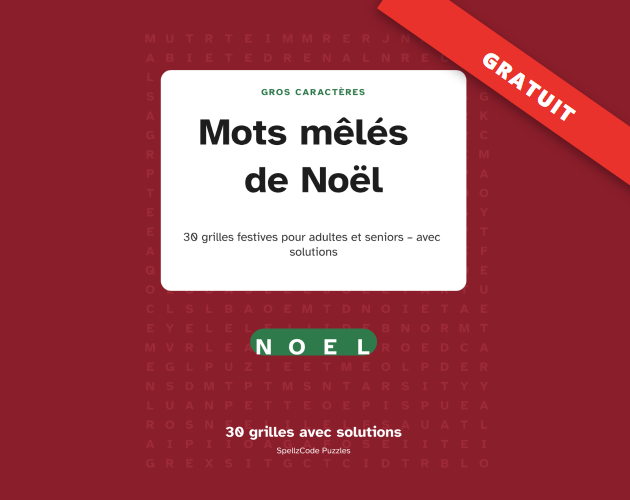 Mots mêlés de Noël à imprimer gratuits