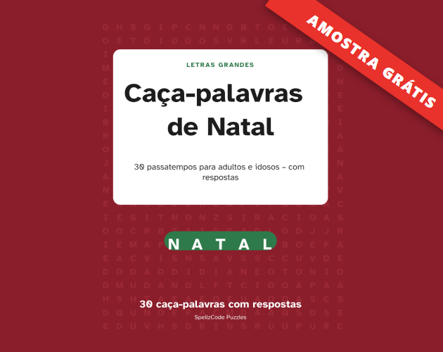 Caça-palavras de Natal para imprimir grátis