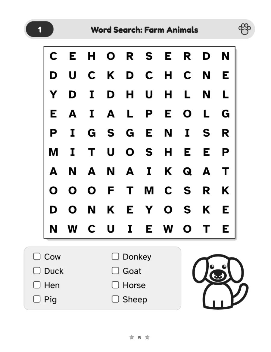 A puzzle page