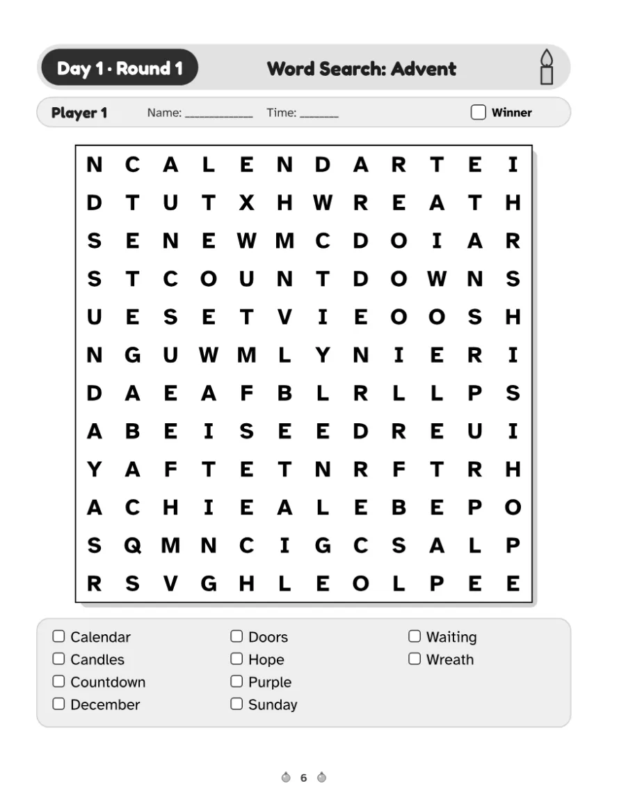 A puzzle page
