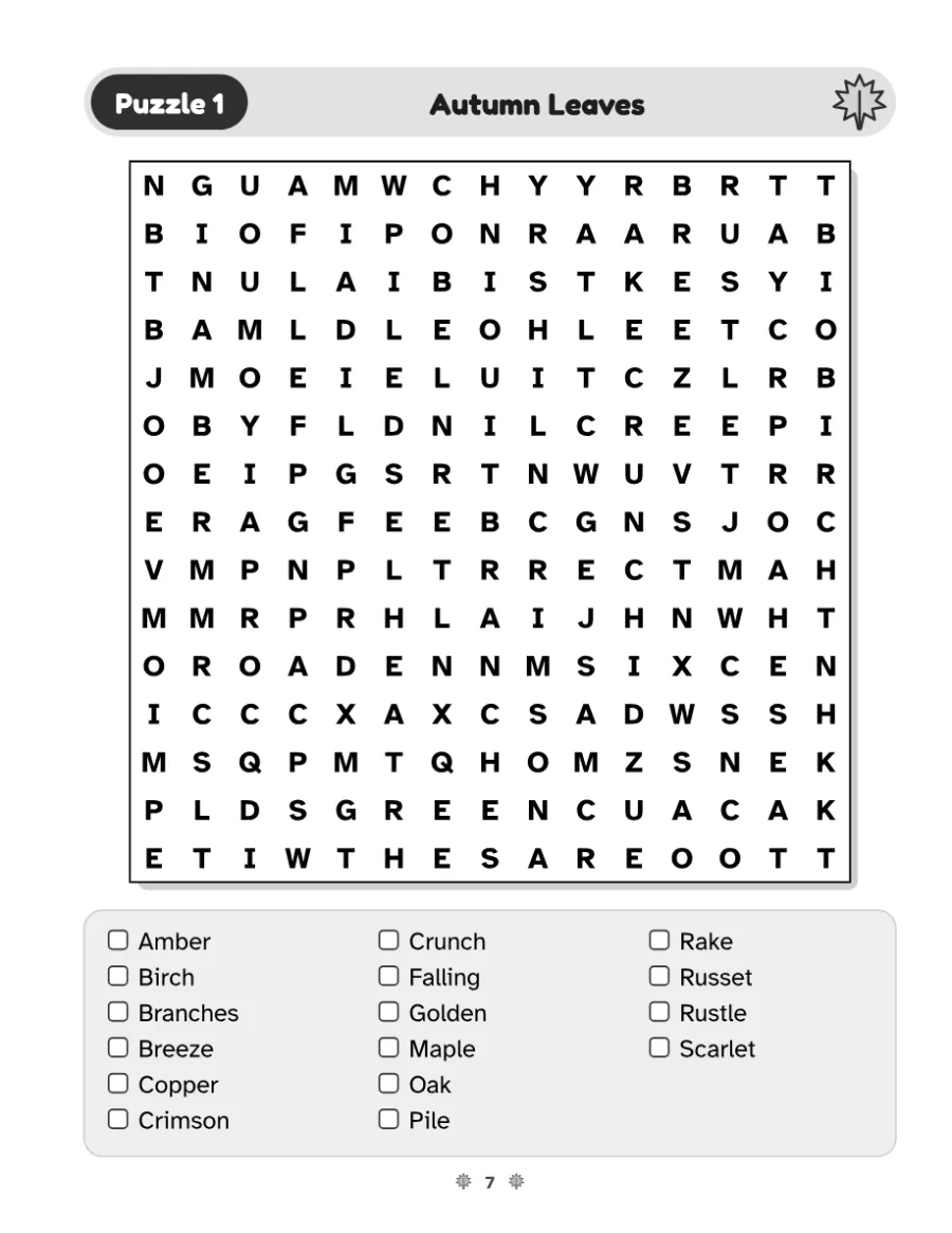 A puzzle page