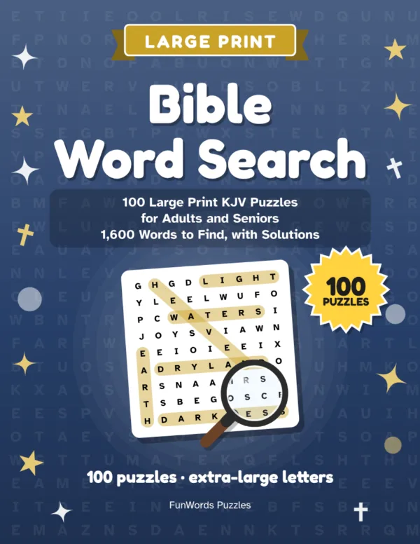 Bible Word Search: 100 Large Print Puzzles: Cover