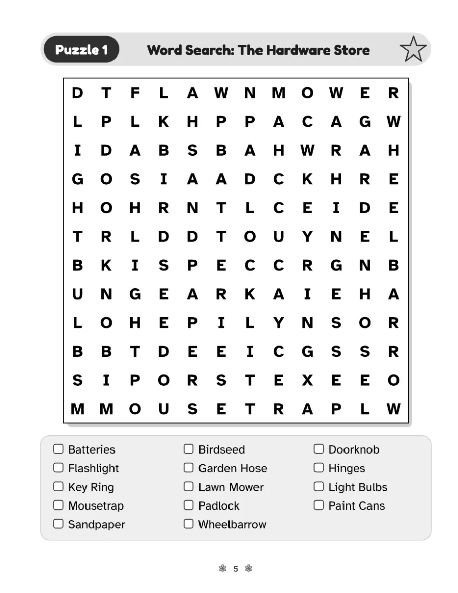A puzzle page