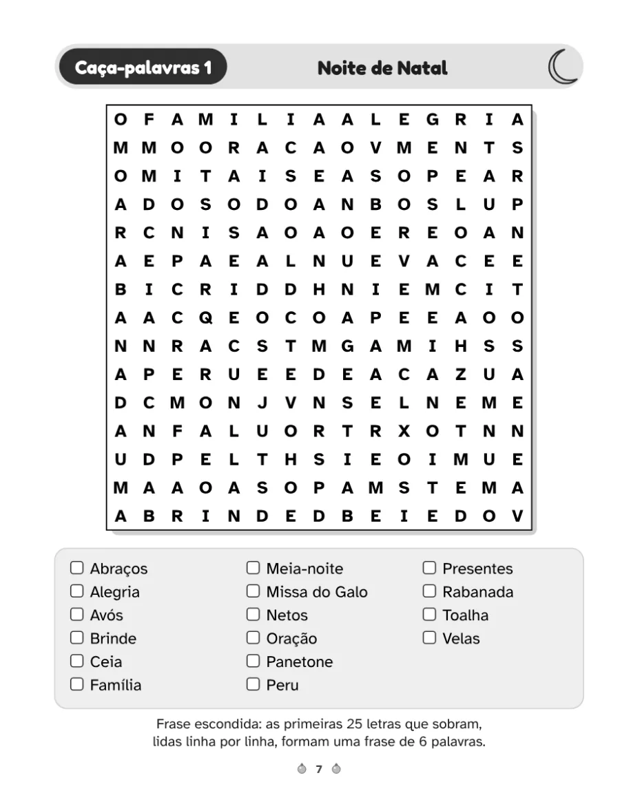 Uma página de jogo