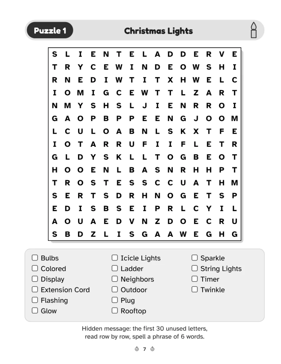 A puzzle page