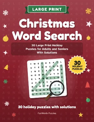 Christmas Word Search: 30 Large Print Holiday Puzzles