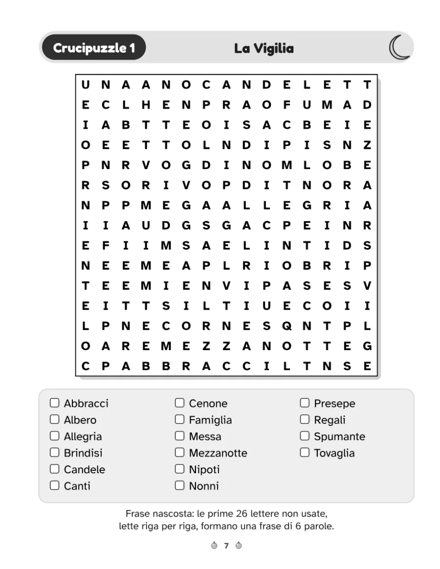 Una pagina di gioco