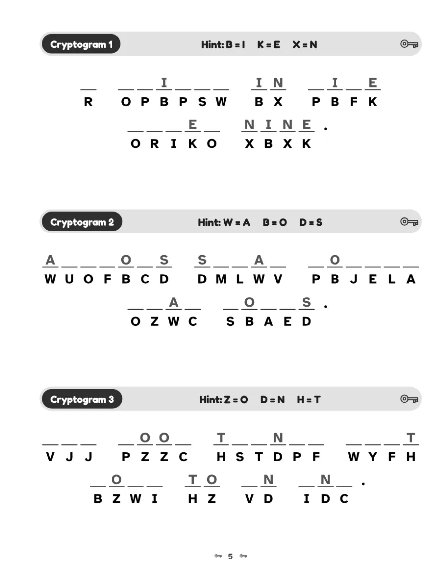 A puzzle page