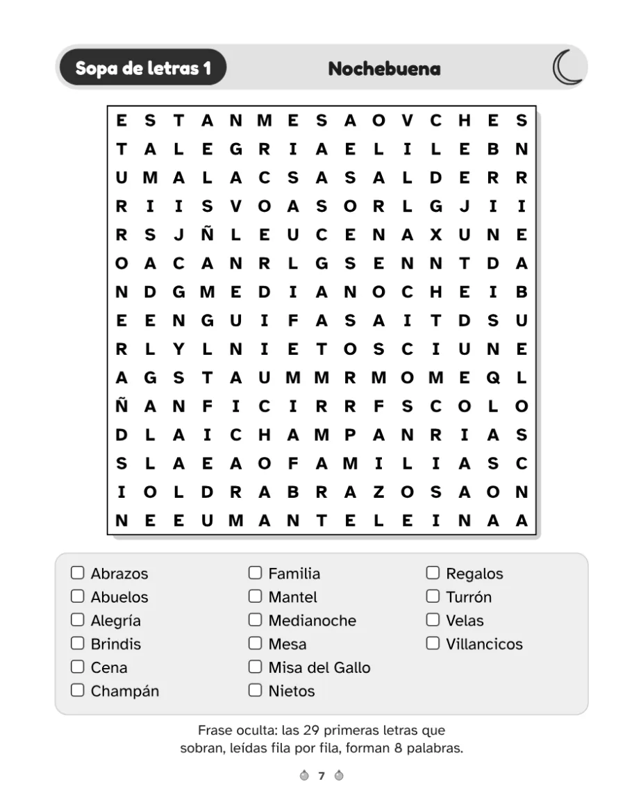 Una página de juego