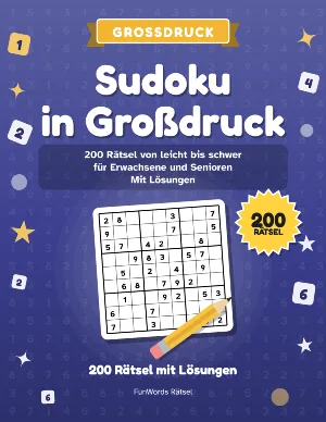 Sudoku in Großdruck: 200 Rätsel zum Ausdrucken (PDF)