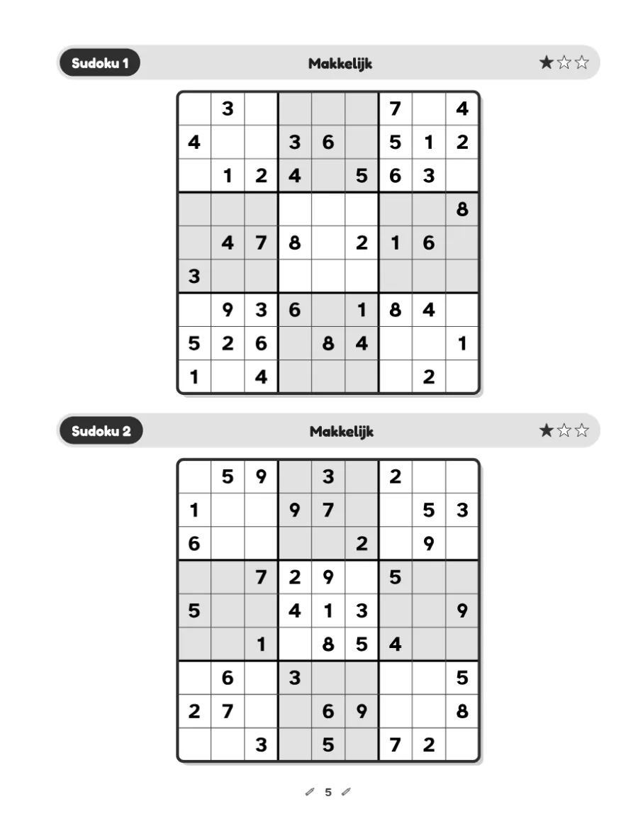 Een puzzelpagina