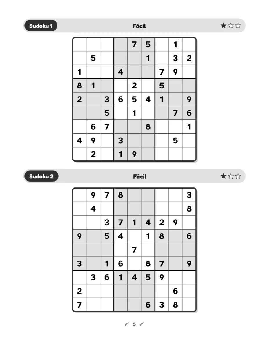 Una página de juego