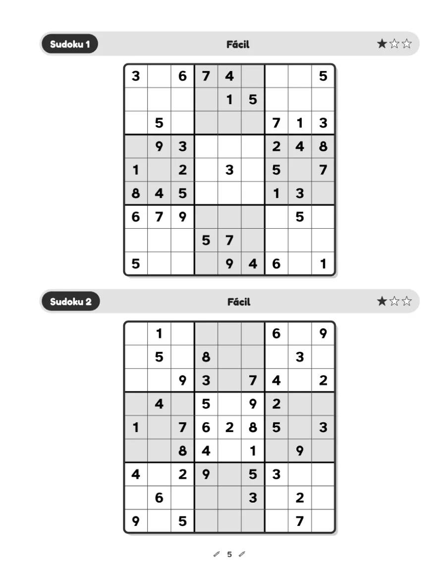 Uma página de jogo
