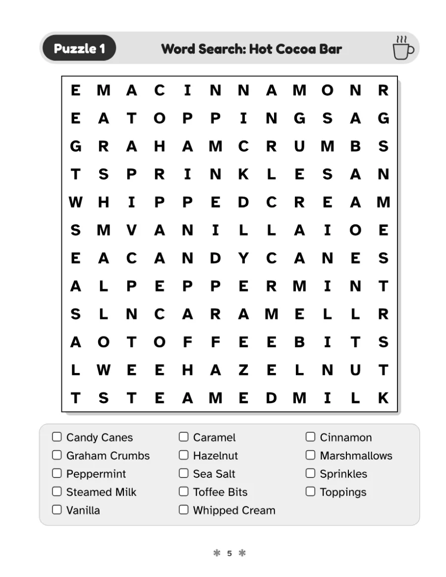 A puzzle page