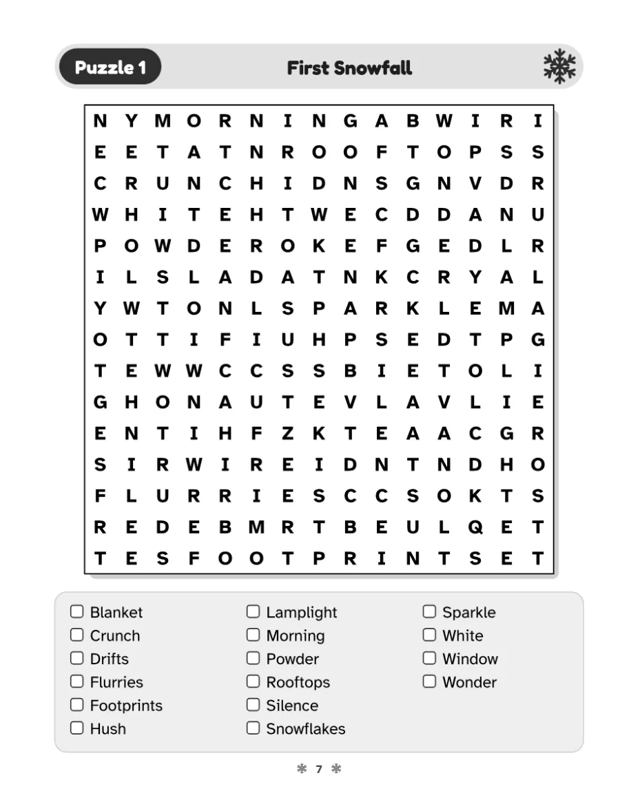 A puzzle page